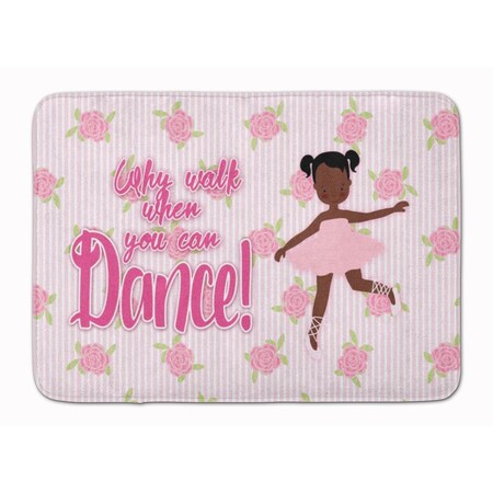 Carolines Treasures Ballet African American Pigtails Machine Washable Memory Foam Mat BB5382RUG